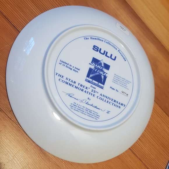Star Trek Sulu Commemorative Plate! - Picture 2 of 4